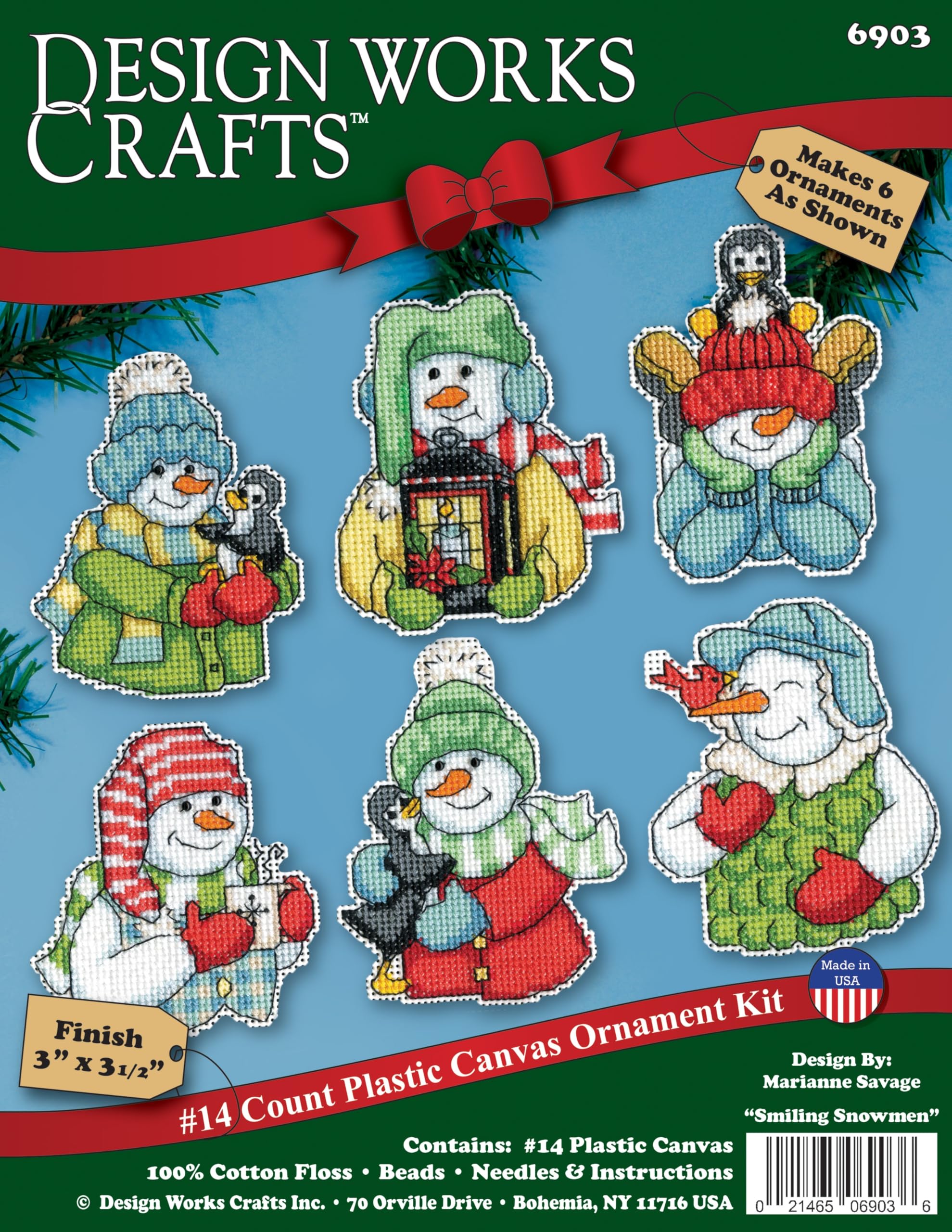 Amazon.co.jp: Design Works Crafts Smiling Snowmen カウント クロス